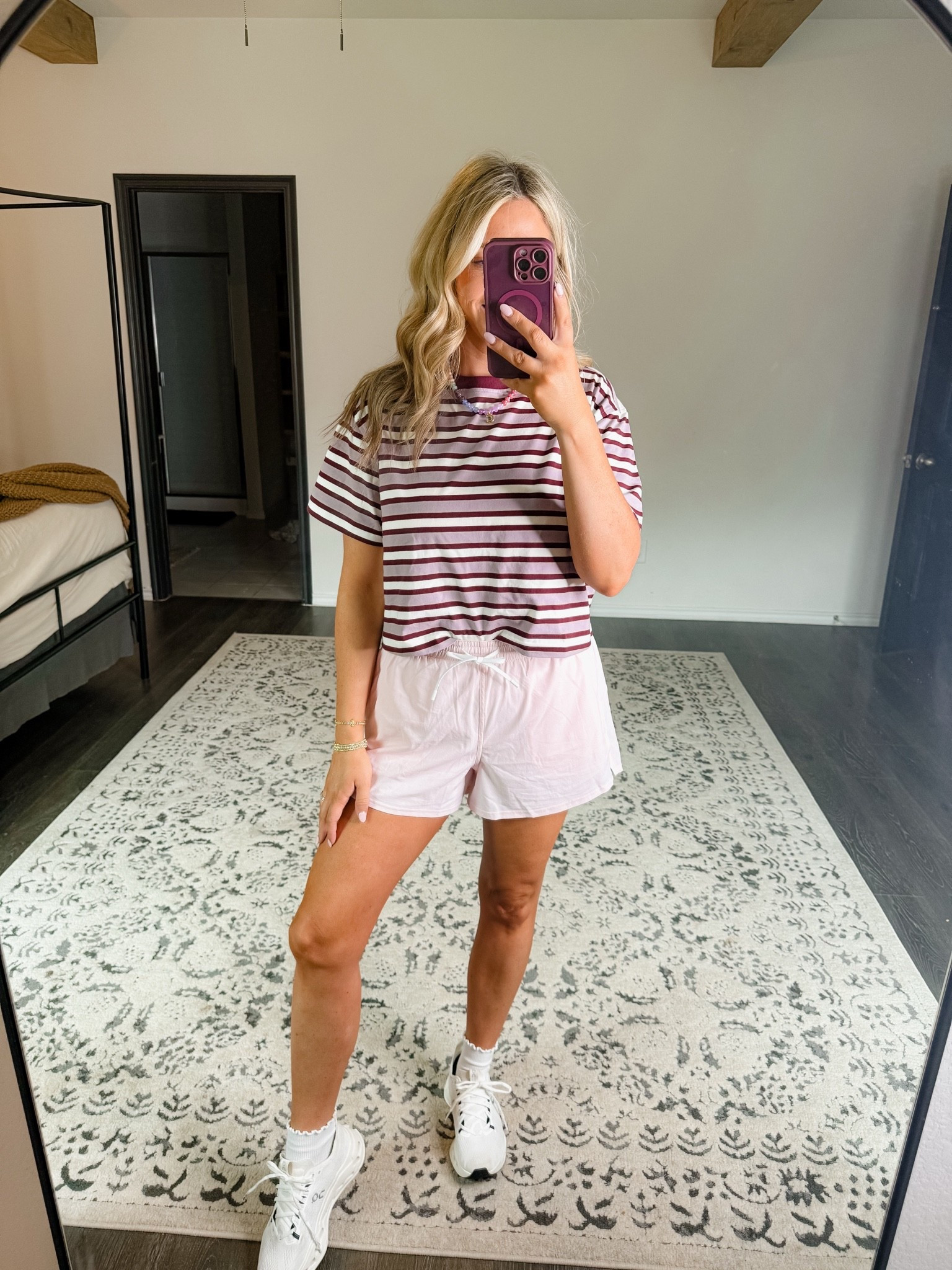 I’ve this new stripe top! Wearing a M/6 on bottom 🩷

#LTKootd #LTKActive