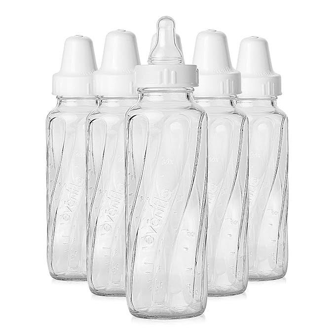 Evenflo Feeding Classic Glass Bottle, Twist Bottles, 8 Oz, 1-pack of 6 Bottles | Amazon (US)