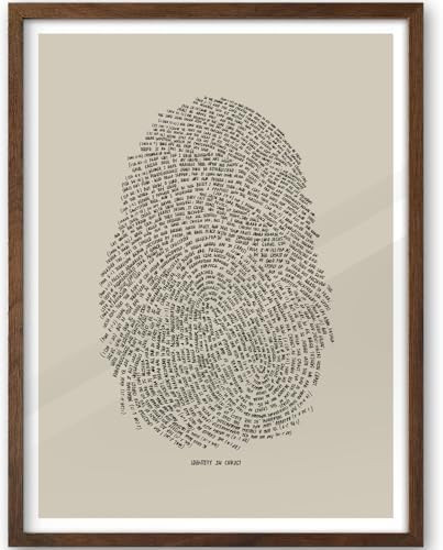 iHery Natural OAK Wood Identity in Christ Thumbprint Framed Wall Art, Large 16x20 in Modern Bible... | Amazon (US)
