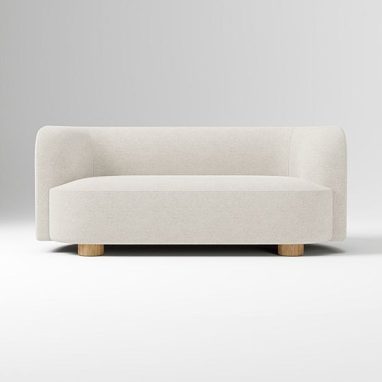 Laurent 76"" Sofa, Melange Weave, , Stone White, Blonde | West Elm (US)