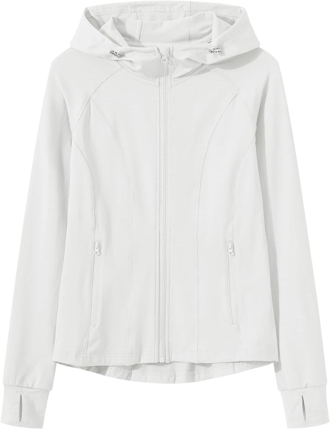 MoFiz Women's Fleece Zip Up Running Jacket Sportswear Hooded Workout Track Athletic Jacket with Z... | Amazon (US)