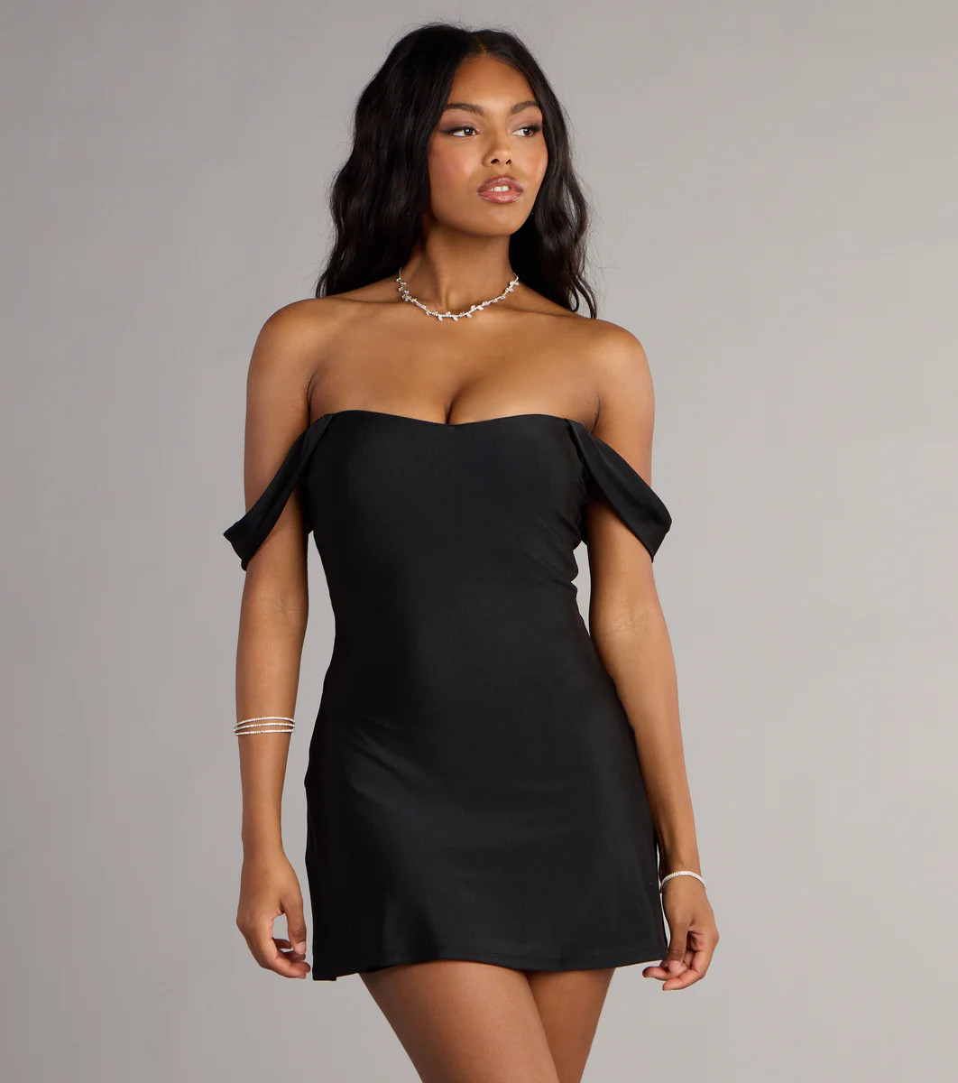 Effortless Charm Off-The-Shoulder Mini Dress | Windsor Stores