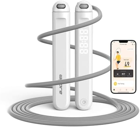 Jump Rope With Counter and App - Tangle-Free Rapid Speed Skipping Rope for Fitness, Home Exercise... | Amazon (US)