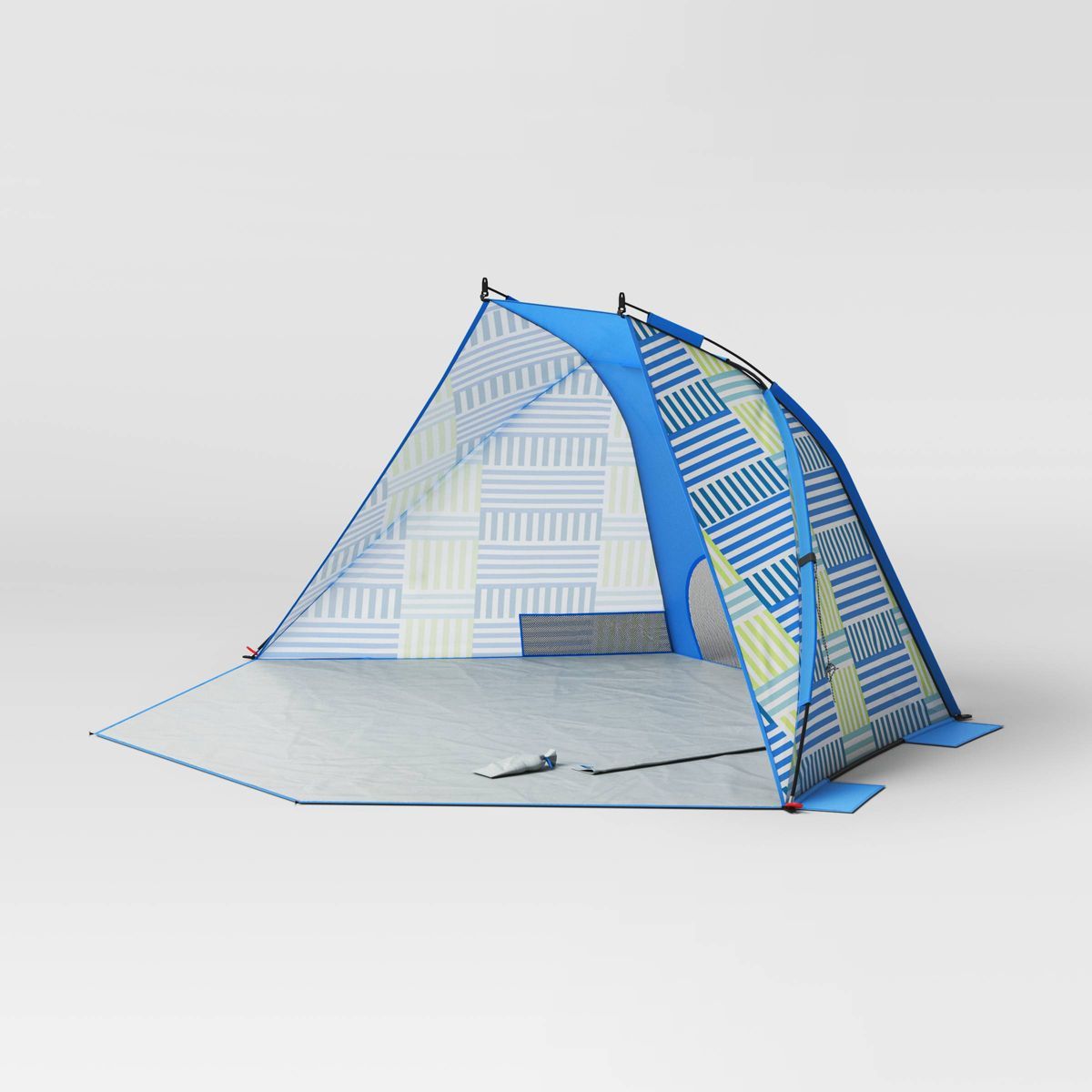 88"x102"' 2 People Beach Shelter Tent Broken Stripe Blue - Sun Squad™ | Target