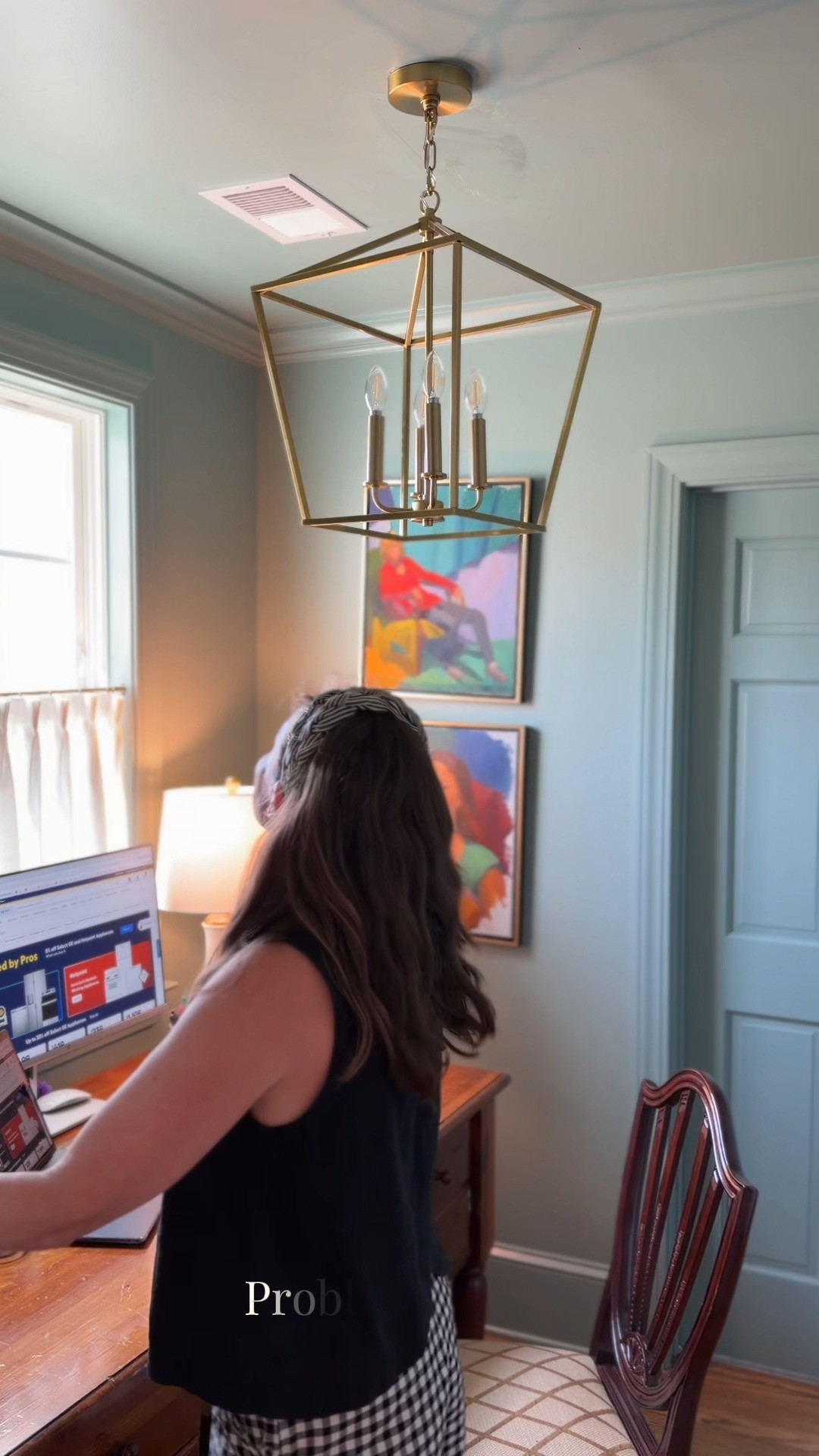 #ad #LowesPartner 

Plot twist: it was never my eyes. 😅

One dim can light → one easy converter from @loweshomeimprovement → a stunning new fixture I'm obsessed with. The converter screws in like a bulb (no rewiring!), and suddenly my office went from cave to magazine. Budget-friendly, 20 minutes flat.

Getting old? No. Just needed a better light. 💡 

 #LTKdayinmylife #LTKOver40 #LTKHome