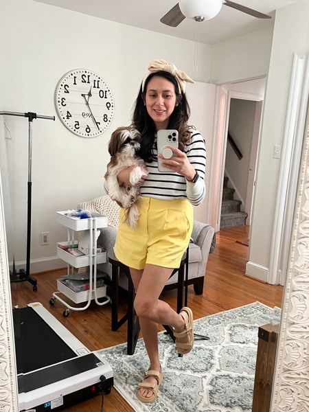 REPOST: These are my favorite shorts and I think you'll love them too. Comes in other colors 

Bringing all the sunshine vibes! Loving this outfit for spring 💛 stripes and yellow tailored shorts.
Target shopping, spring style, spring outfits. Follow me for more style ideas!  BrandiKimberlyStyle 

#LTKover40 #LTKSeasonal #LTKstyletip