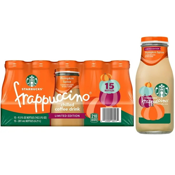 Starbucks  Starbucks Pumpkin Spice Frappuccino Chilled Coffee Drink, 9.5 oz., 15 pk. (No ratings ... | Sam's Club
