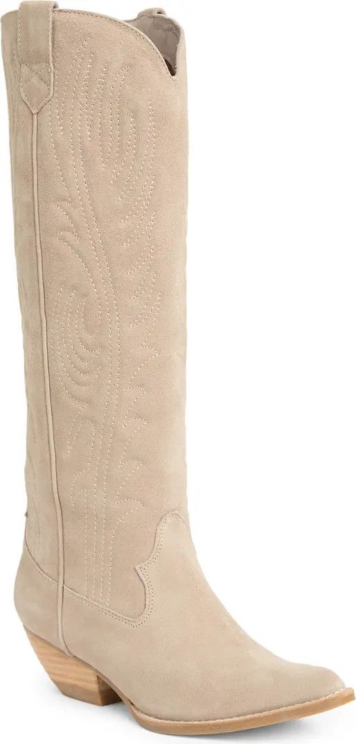 Calvera Knee-High Boot | Tan Boots White Cowboy Boots Outfit White Western Boots Outfit Spring Boots | Nordstrom