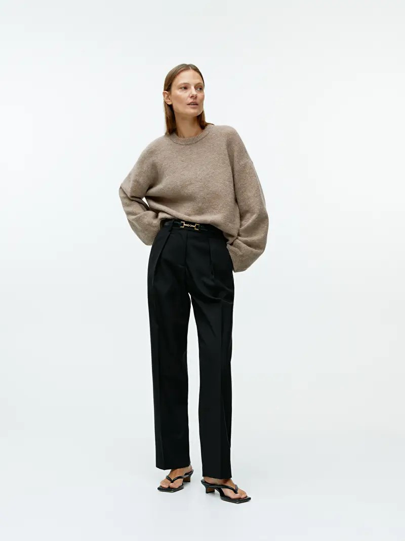 Alpaca Blend Jumper - Beige Melange - ARKET GB | ARKET (US&UK)