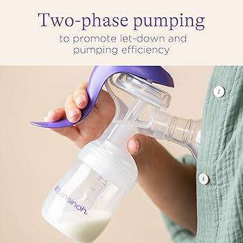 Lansinoh Manual Breast Pump, Hand Pump with Comfortable Flange, Includes 5oz Baby Bottle with Slo... | Amazon (US)