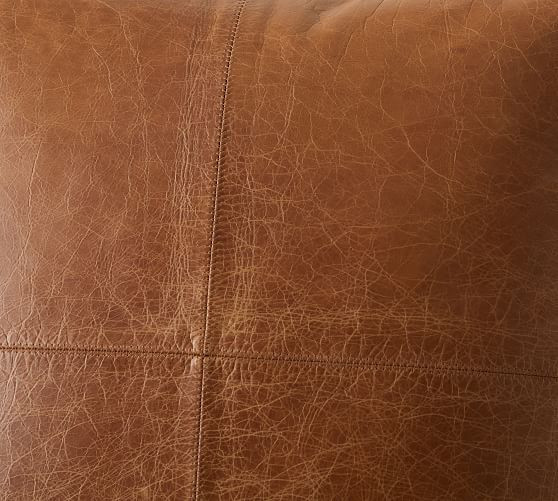 Pieced Leather Pillow Covers | Pottery Barn (US)