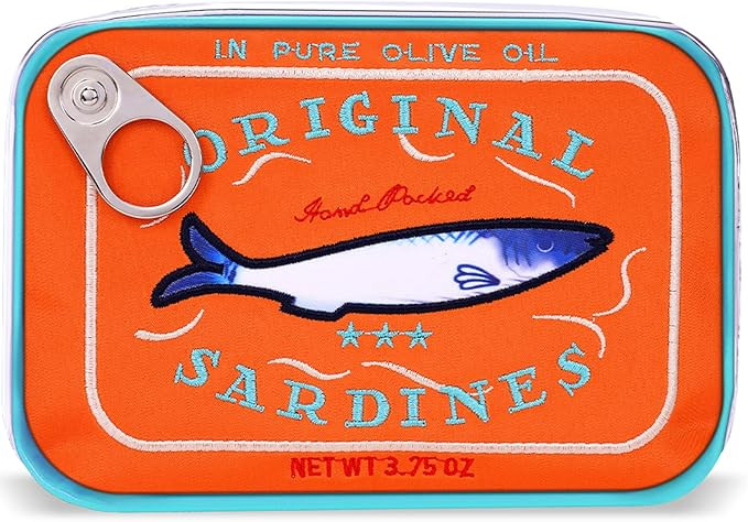 Cessfle Canned Sardines Makeup Bag, Funny Sardine Tin Fish Cosmetic Bag, Creative Cute Makeup Bag... | Amazon (US)