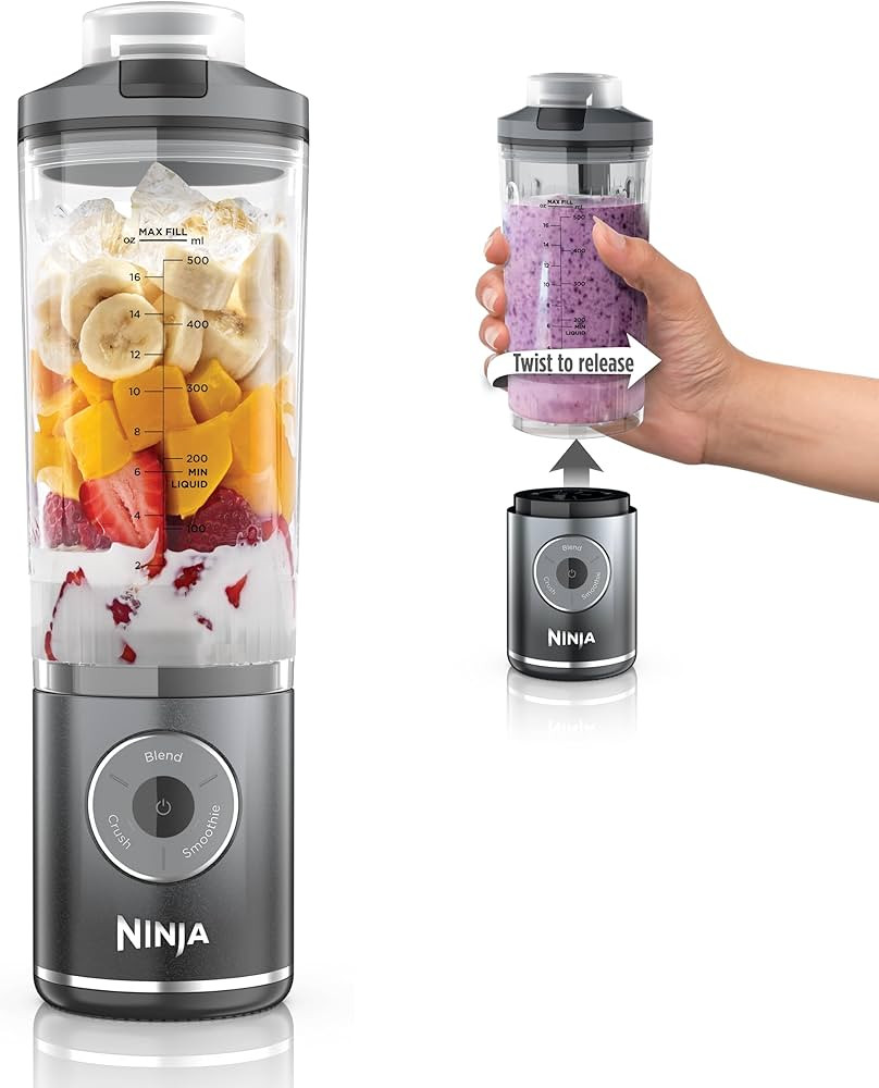 Ninja Blast Max, Portable & Personal Blender + Twist & Go, Smoothie, Blend, Ice Crush, 3 Programs... | Amazon (US)