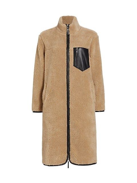 ANINE BING Ryder Long Fleece Coat | Saks Fifth Avenue