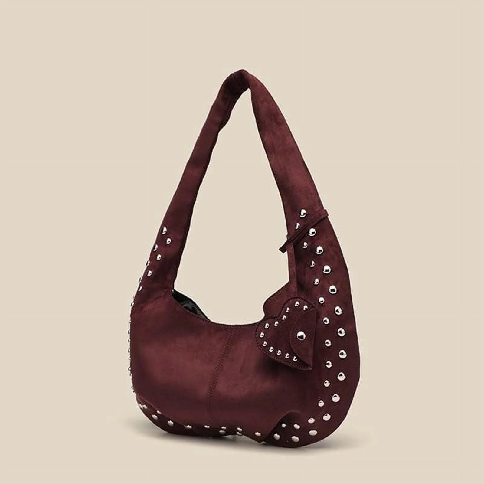 JUYGO Women Studded Purses Y2k Shoulder Bag Vegan Leather Shouder Purse Suede Handbag Fall Suede ... | Walmart (US)