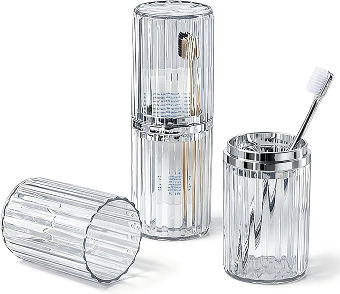 Toothbrush Travel Case Portable Travel Toothbrush Holder, Large Travel Toothbrush Cup, Travel Too... | Amazon (US)