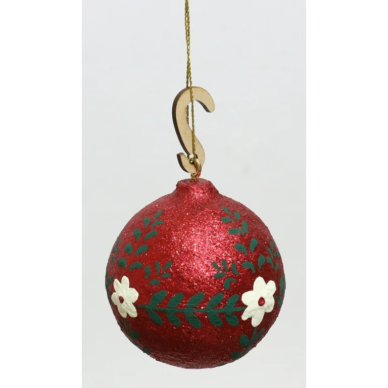 Multicolor Paper Mache Rustic Christmas Ornament, 4in, by Holiday Time - Walmart.com | Walmart (US)