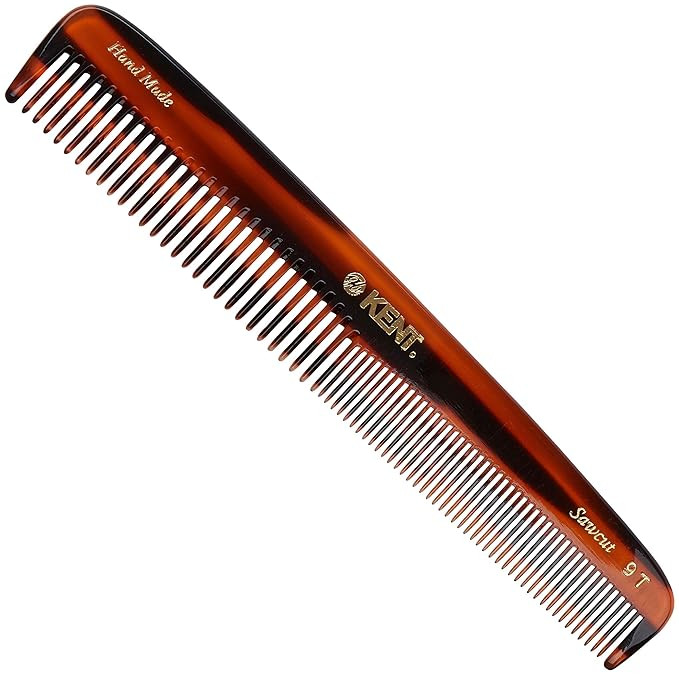 Kent 9T Tortoiseshell Fine Tooth and Wide Tooth Comb - Large Handmade and Saw-Cut Fine Hair Dress... | Amazon (US)