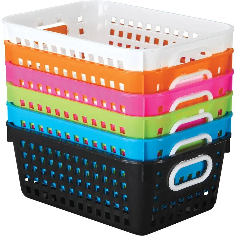 Neon Pop 6-Pack Medium Book Baskets | Walmart (US)