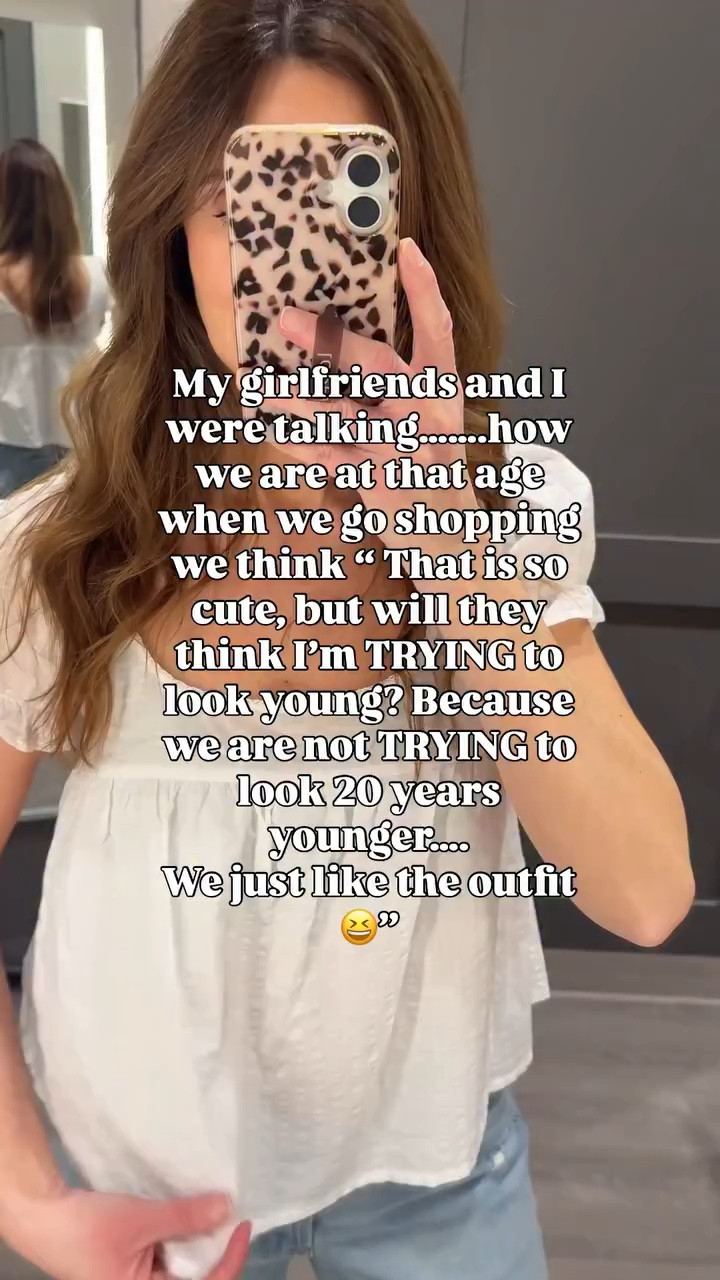 Can you relate?😆 

I mean, we wear what we like, but sometimes you find a piece that is questionable😜

I absolutely love a boho look and low rise baggy jeans!! 

I got these in a size 4. Aren’t they cute?
The top is adorable. A little see through , but a nude bra will work. It’s so light and airy!

#baggyjeans #momover40 #styleover40 #targetfinds🎯 #bohostyle

#LTKSeasonal #LTKOver40