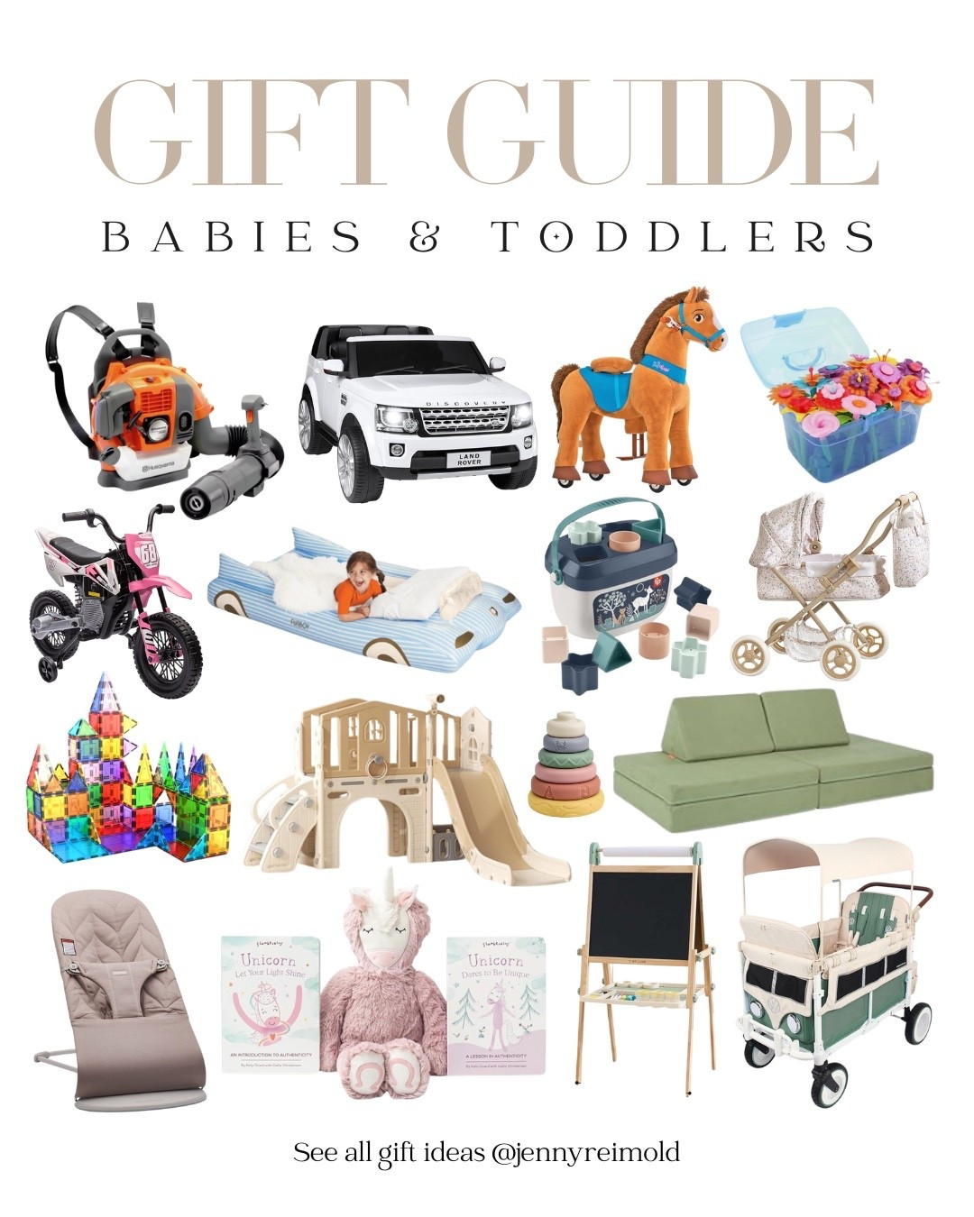 As the mother who once had five under five, these are my recs for my favorite baby and toddler gifts. The Pony Cycle is our family's hero gift..... just get the bigger one even if for toddlers! 

#LTKFamily #LTKKids #LTKGiftGuide