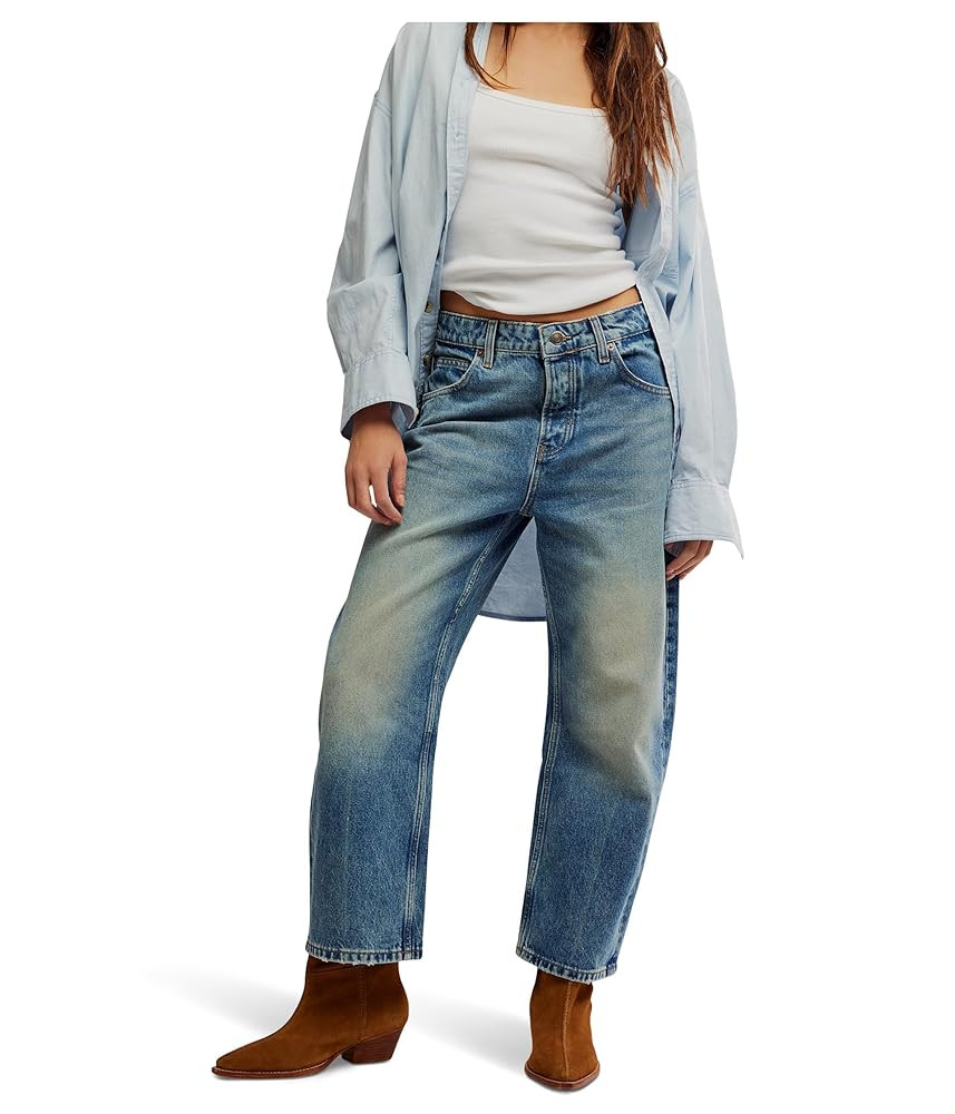 Free People Women's We The Free Deep Trance Dropped Boyfriend Jeans | Amazon (US)