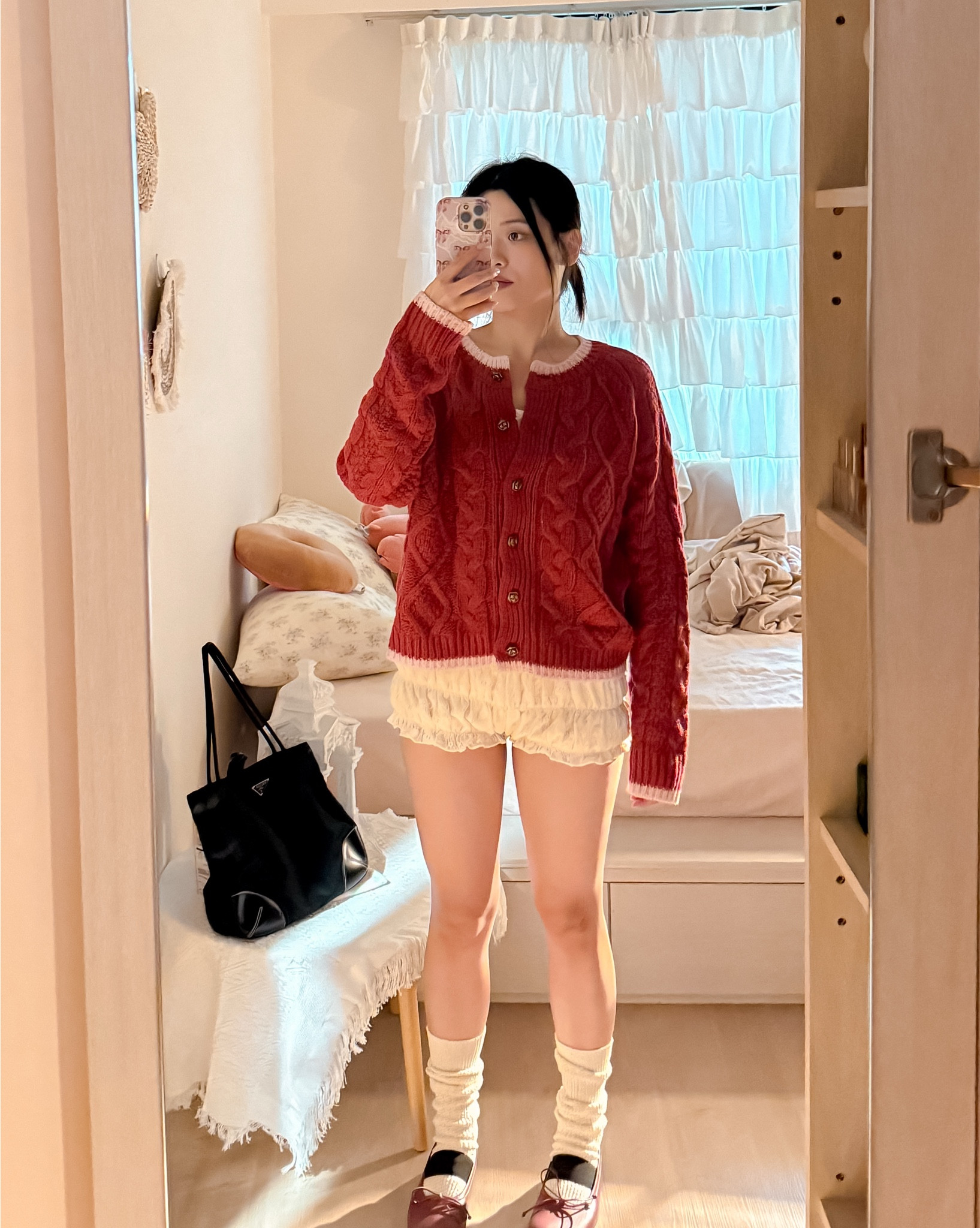 Cozy Christmas vibes in a red knit cardigan, white shorts, leg warmers and ballet flats.
Soft, festive, and a little bit romantic — perfect for holiday photos, casual dates, or warm indoor gatherings.
A simple outfit that still feels magical for the season. ✨

#ChristmasOutfit #HolidayStyle #FestiveFashion #RedCardigan #WinterAesthetic #SoftGirlStyle #BalletFlatsOutfit #LegWarmers #CozyOutfitIdeas #HolidayOOTD

#LTKHoliday #LTKCyberWeek #LTKShoeCrush