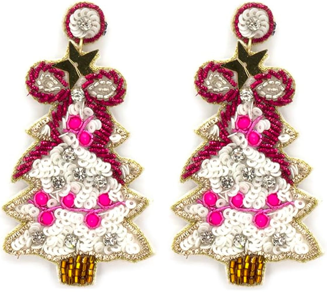 Amazon.com: Miracle Collection Beaded Embellish Fun Christmas Tree, Candy Cane, Ho Ho Ho, Holy Jo... | Amazon (US)