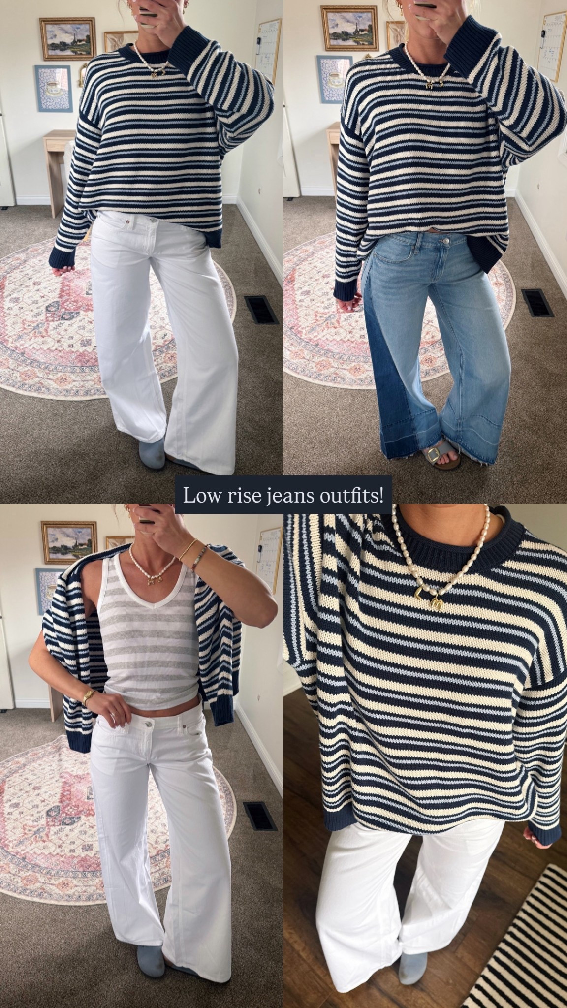 Early spring casual outfit ideas with low rise jeans 🤍🫐 @AmericanEagle #AEpartner #AEjeans

#LTKootd