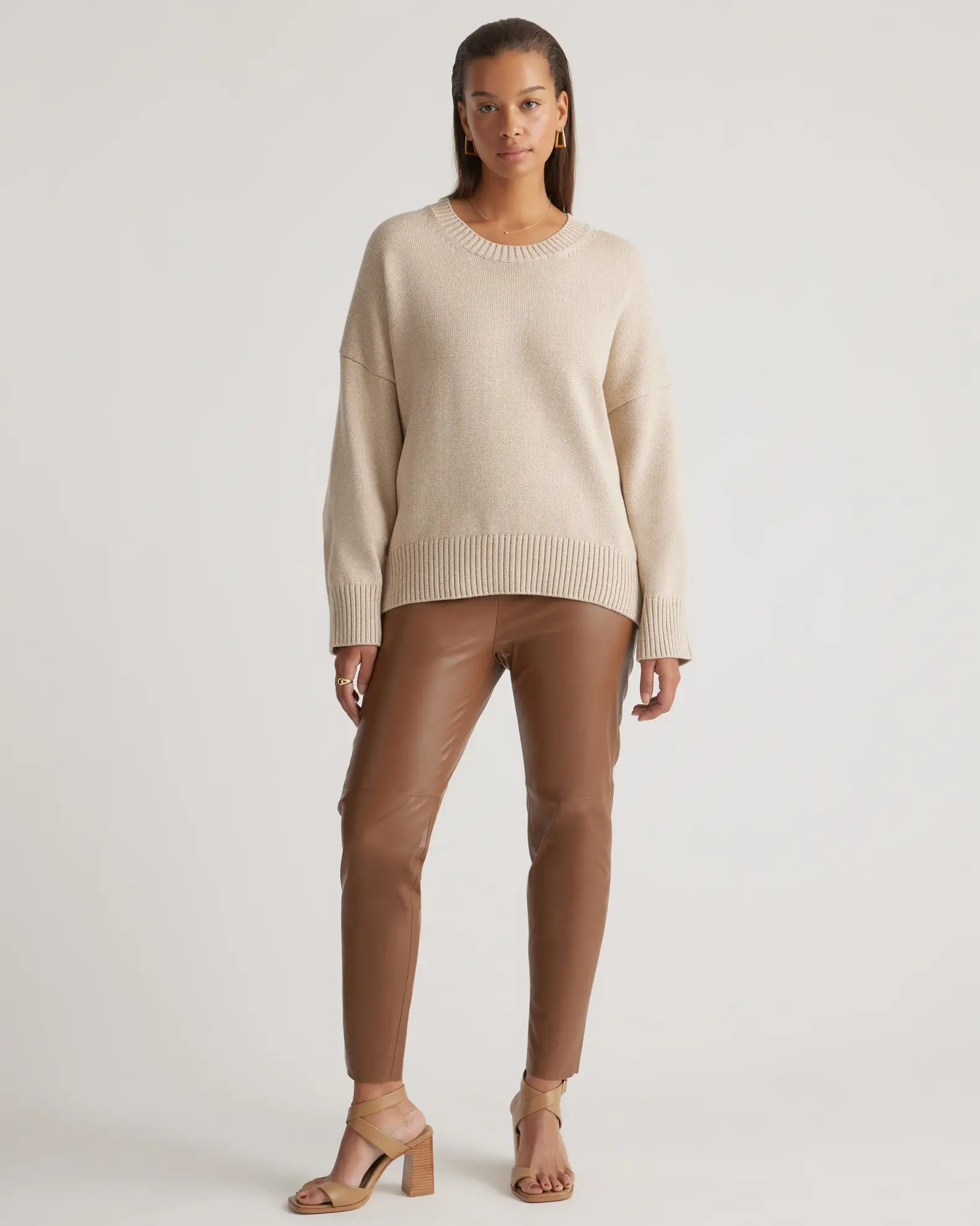 100% Organic Cotton Boyfriend Crew Sweater | Quince