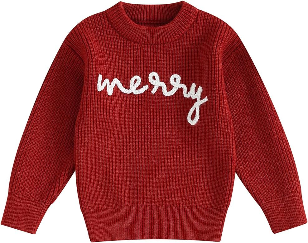 Infant Baby Boy Girl Oversized Knit Sweater Chunky Long Sleeve Pullover Sweater Shirts Warm Fall ... | Amazon (US)