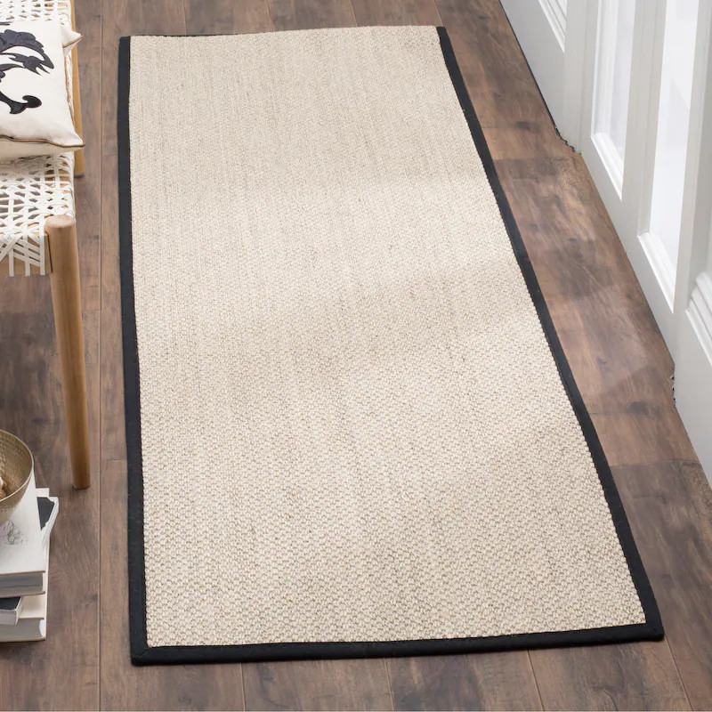 SAFAVIEH Natural Fiber Lorine Casual Border Sisal Rug - 10' x 14' - Marble/Khaki | Overstock