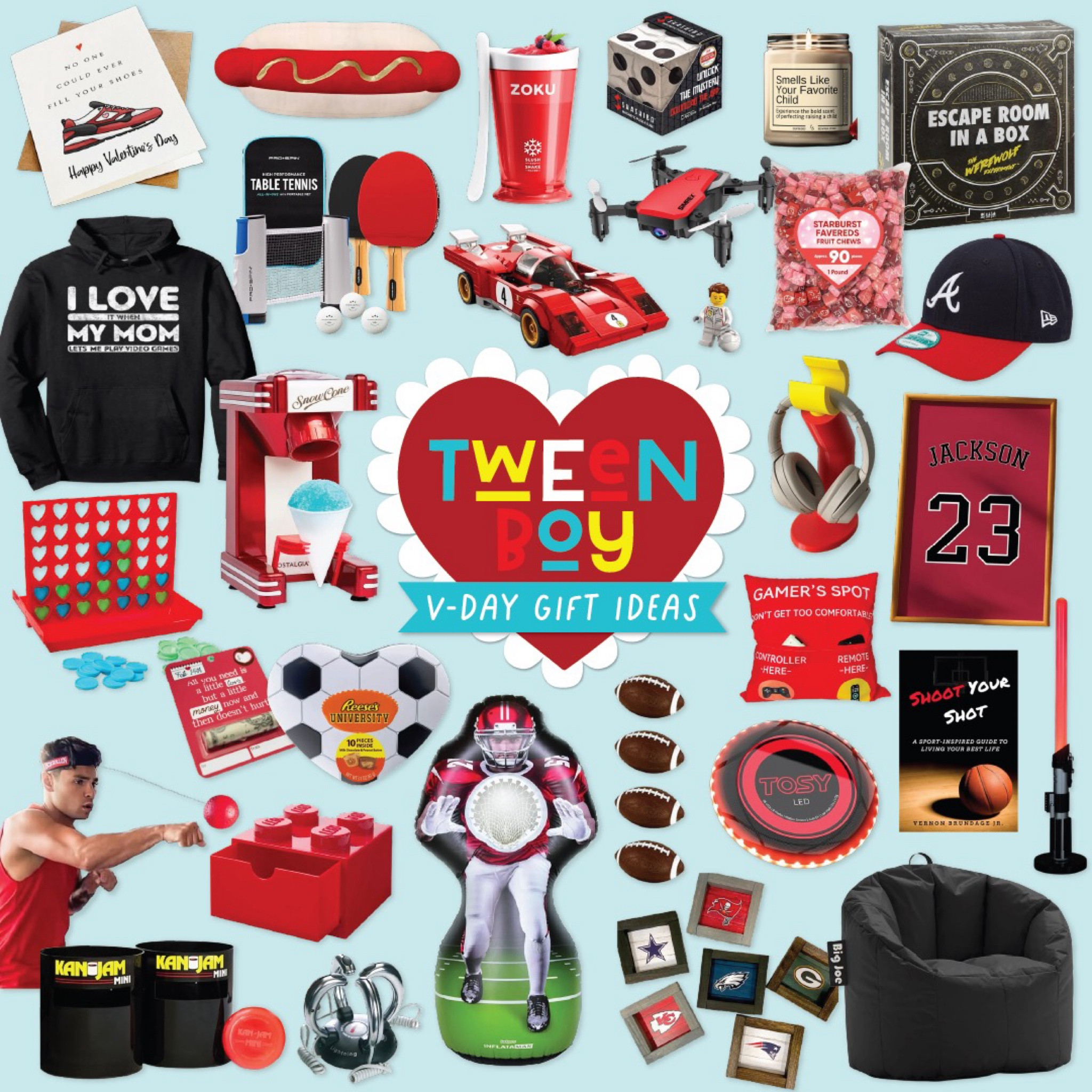 Toys he’ll love, clothes he’ll actually wear, and treats he won’t share—this Valentine lineup is made for tween boys! 

#TweenVibes #ValentineForHim #AllTheFun


#LTKGiftGuide #LTKSeasonal #LTKKids