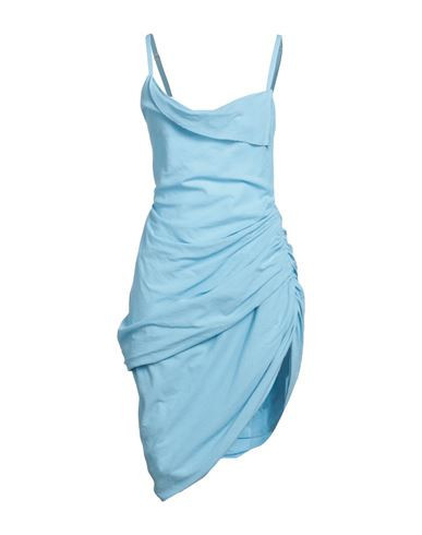 Jacquemus Woman Mini dress Sky blue Size 14 Cotton | YOOX (US)