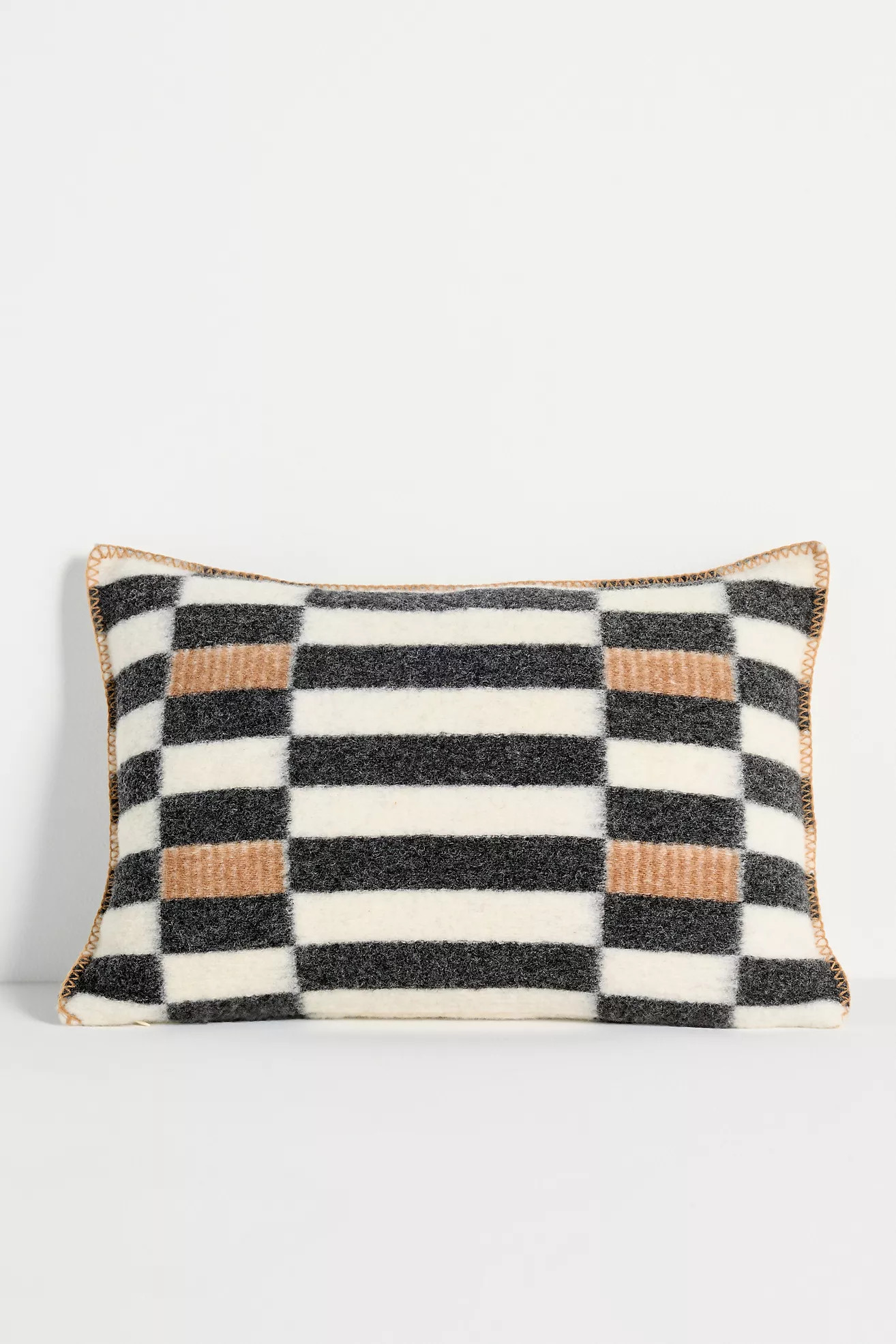 Ingrid Wool Geometric Pattern Pillow Cover | Anthropologie (US)