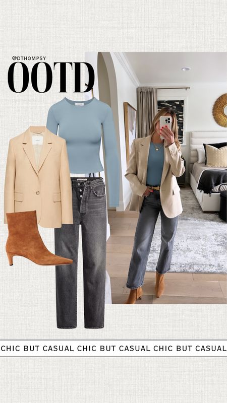 casual but chic spring outfit for moms on the go

aritzia, blazer, boots, booties, winter, spring, summer, katie waltman

#LTKstyletip #LTKSeasonal