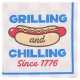 Way to Celebrate PatrioticGrill Disposable Lunch Napkins, 6.5" x 6.5", 16 Count | Walmart (US)