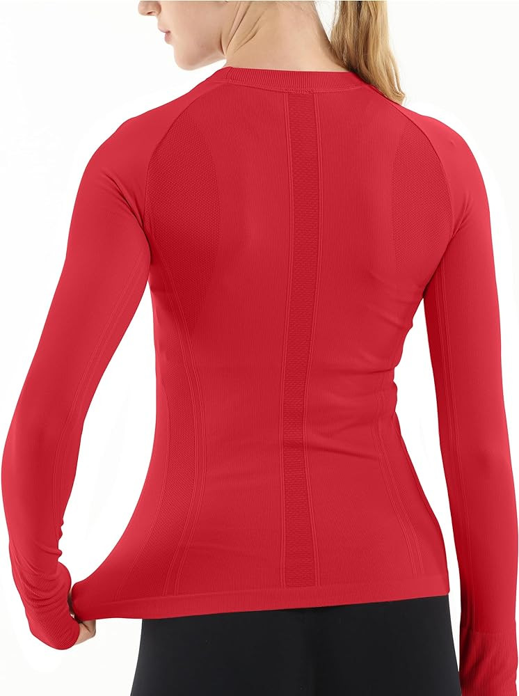 MathCat Seamless Workout Shirts for Women Long Sleeve Yoga Tops Sports Running Shirt Breathable A... | Amazon (US)