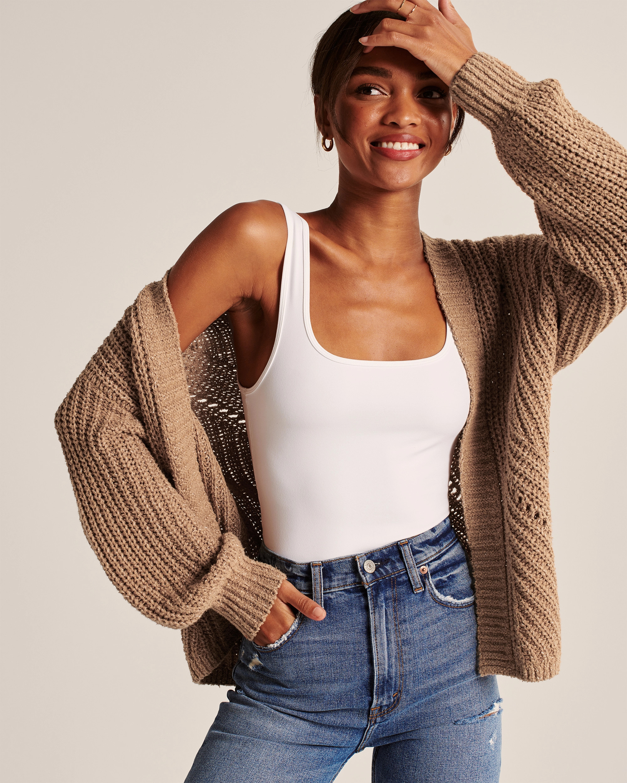 Puff Sleeve Cardigan | Abercrombie & Fitch (US)
