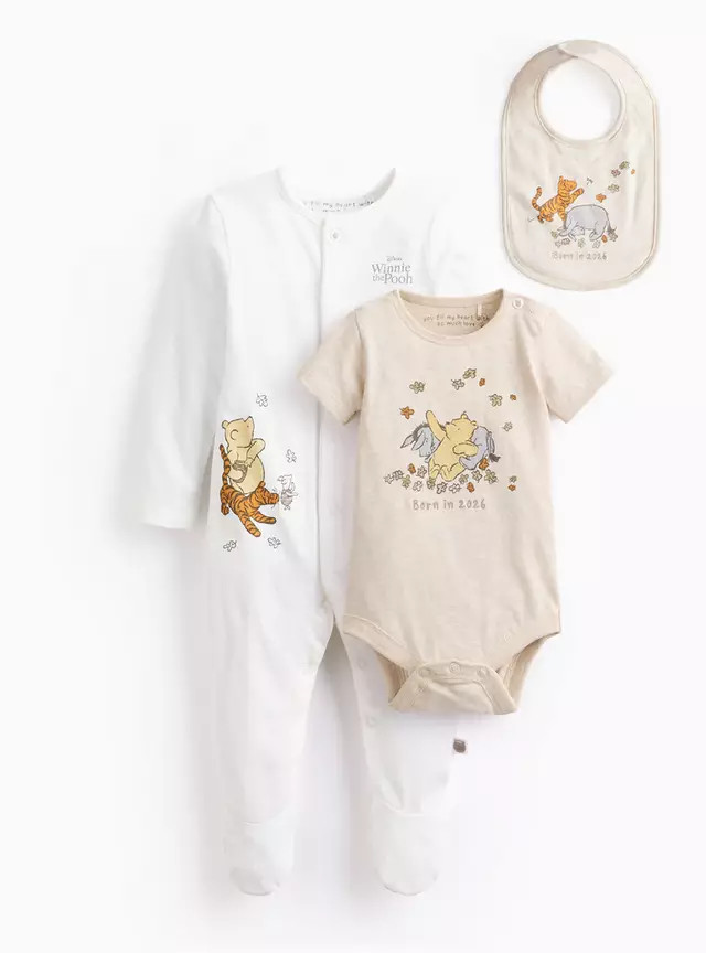 Winnie The Pooh Born In 2026 Starter Set  3-6 months | Tu Clothing