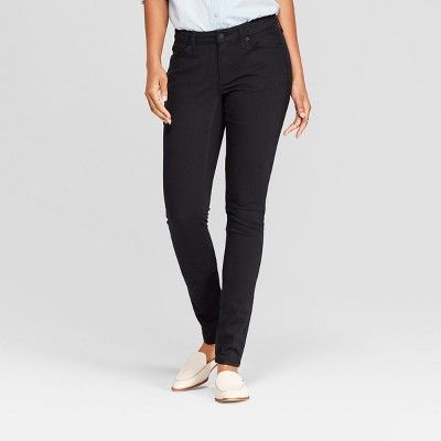 Women's Mid-Rise Curvy Skinny Jeans - Universal Thread™ Black Wash 12 | Target