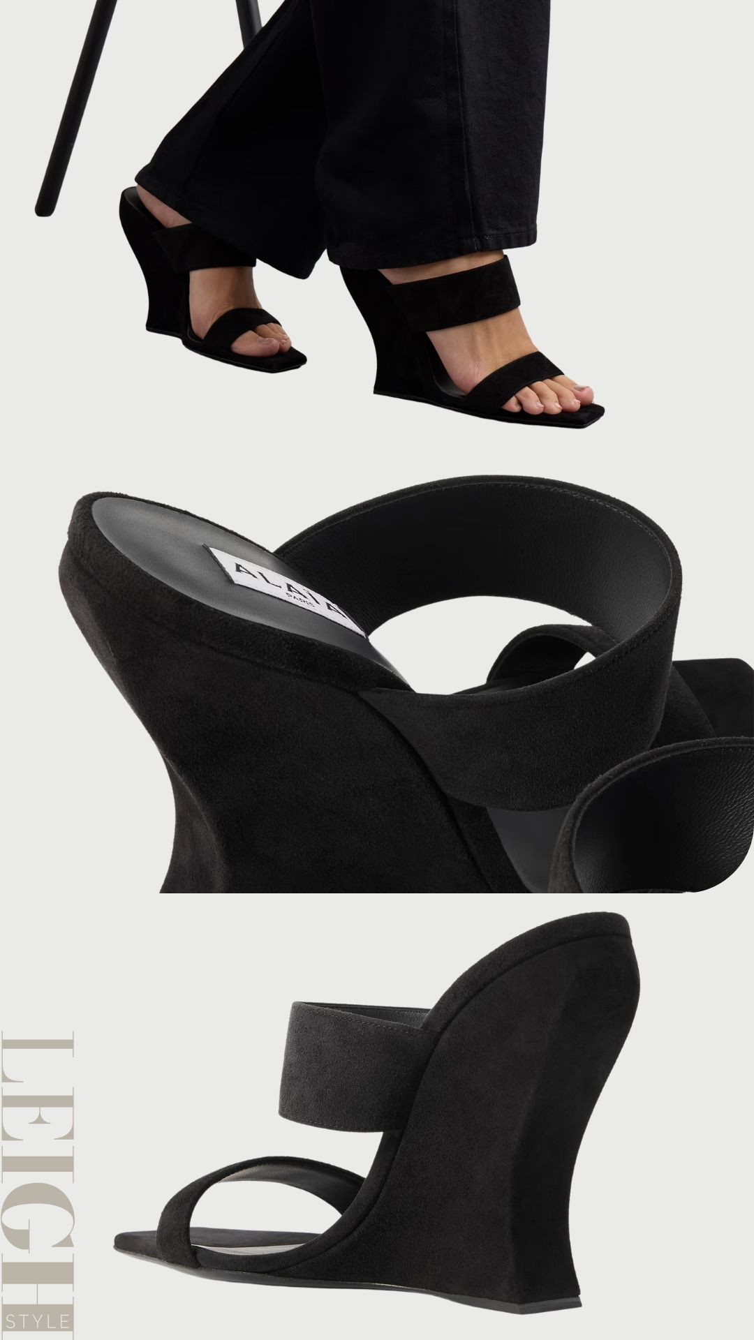 Step into elevated elegance with the ALAÏA Wave 110 Suede Wedge Mules. Designed with a sculptural wave-inspired silhouette, these luxury designer mules feature soft suede construction, a modern wedge heel, and sleek open-toe styling. Perfect for day-to-night outfits, these statement heels pair beautifully with dresses, denim, tailored pants, or eveningwear. A must-have for fashion lovers seeking timeless sophistication with a bold contemporary edge.
 

 #LTKootd #LTKWorkwear #LTKWedding