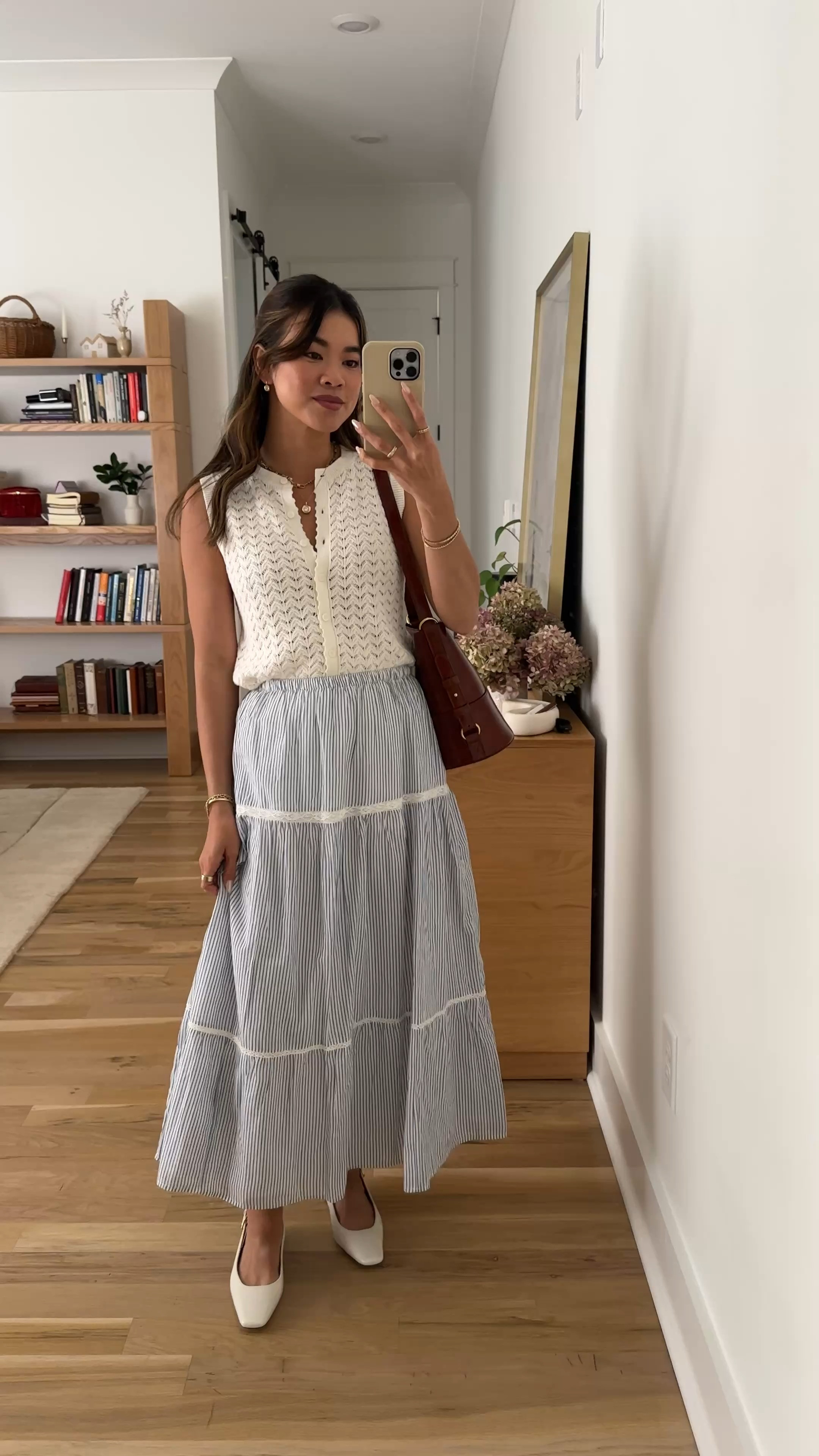 Summer outfit ootd! This @abercrombie sweater vest is breezy and so cute for the summer. 

Sizing info:
Aritzia Cotton Charm Wentworth Sweater Vest - XXS in light birch 
Abercrombie Boho Maxi Skirt - XXS in blue striped 

Petite style, petite fashion, mom outfit, mom style, petite skirt, petite outfit ideas, petite outfits, summer outfit, petite summer outfit, summer skirt, maxi skirt, cotton skirt, summer sweater, spring style, spring outfits, beach outfits, vacation outfits, abercrombie skirt, aritzia sweater  

 

#LTKootd #LTKmomlife #LTKPetite