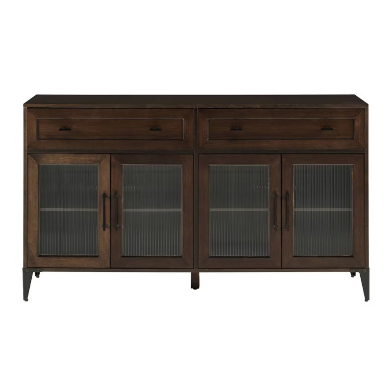 4 Door Reeded Glass Storage Sideboard - Saracina Home | Target