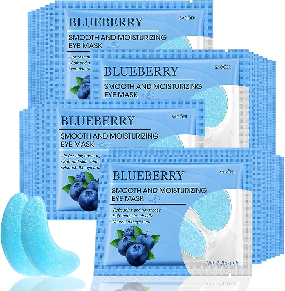 Under Eye Patches- 28 Pairs Blueberry Collagen Eye Mask Eye Patches for Reducing Puffy Eyes and D... | Amazon (US)