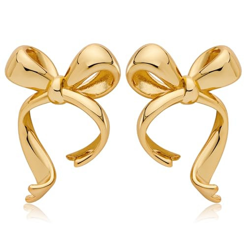 CUFELMU Bow Earrings for Women Dainty Bowknot Stud Earrings Cute Bow Dangle Earrings Statement Jewelry Gifts | Amazon (US)