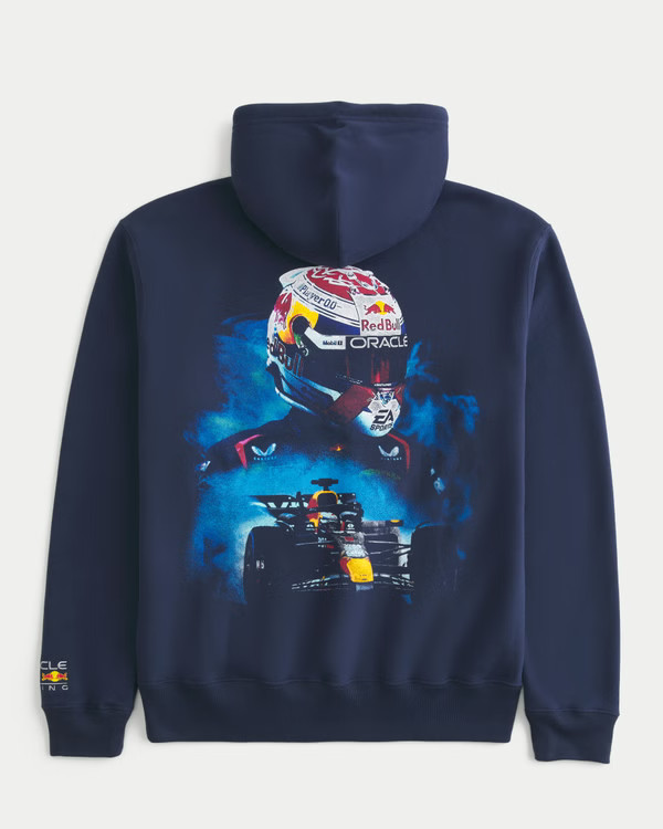 Men's Relaxed Red Bull Oracle Racing Graphic Hoodie | Men's Tops | HollisterCo.com | Hollister (US)