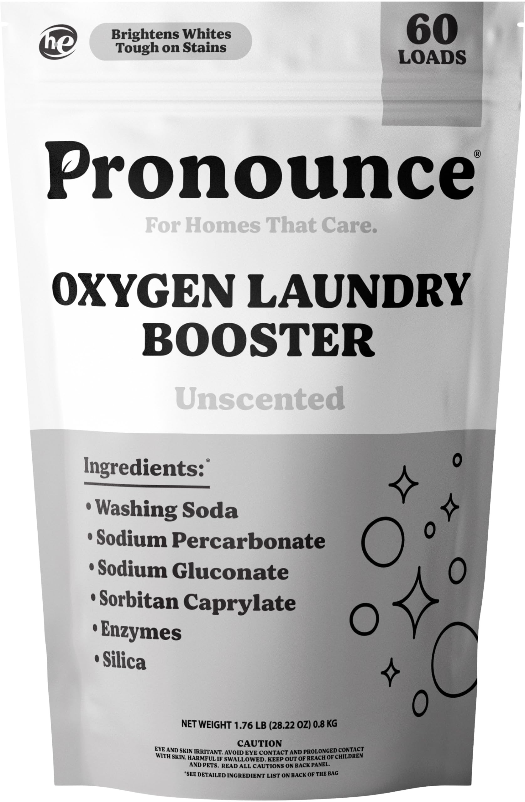 Pronounce Oxygen Laundry Booster with Enzymes - Brightens White & Tough on Stains, Fights Odor. S... | Amazon (US)