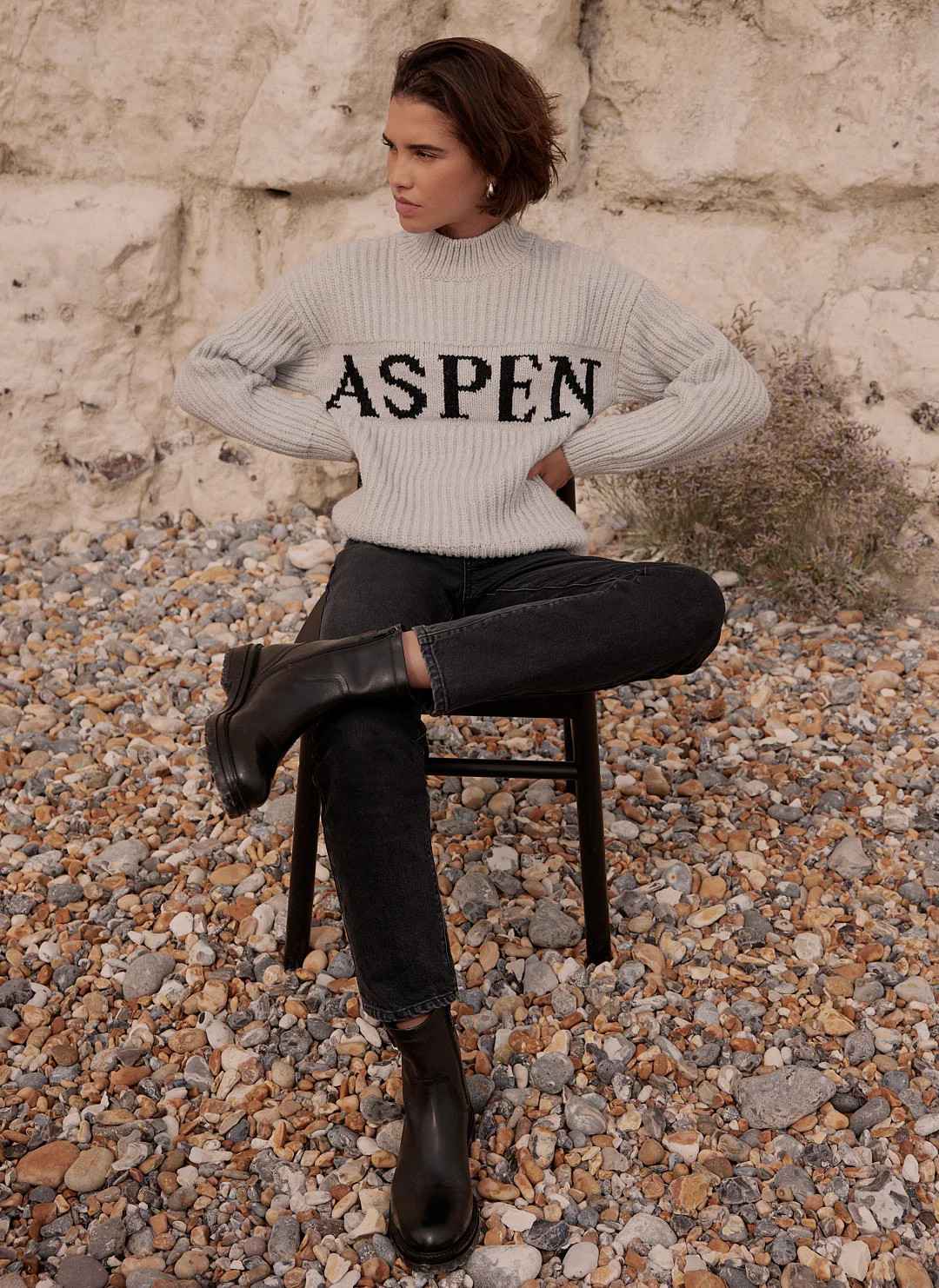 Grey Aspen Knit Jumper | Mint Velvet