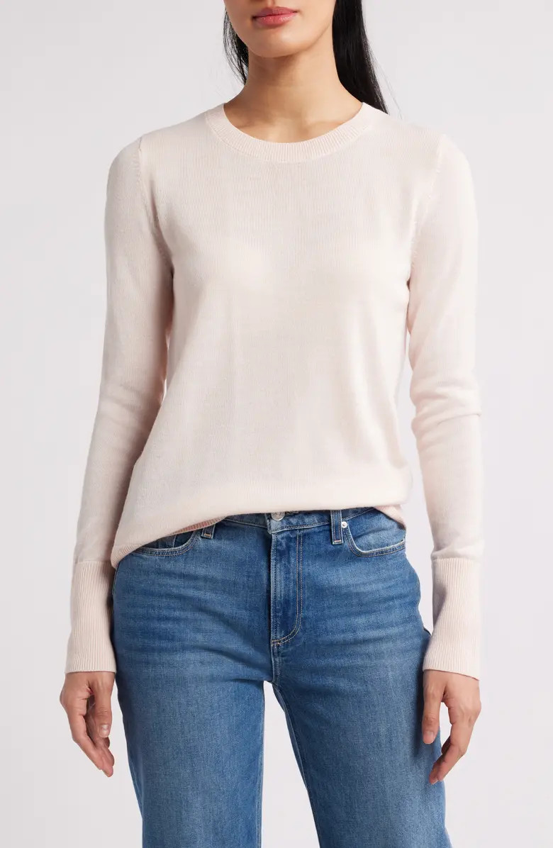 Caslon® Merino Wool Blend Crewneck Sweater | Nordstrom | Nordstrom